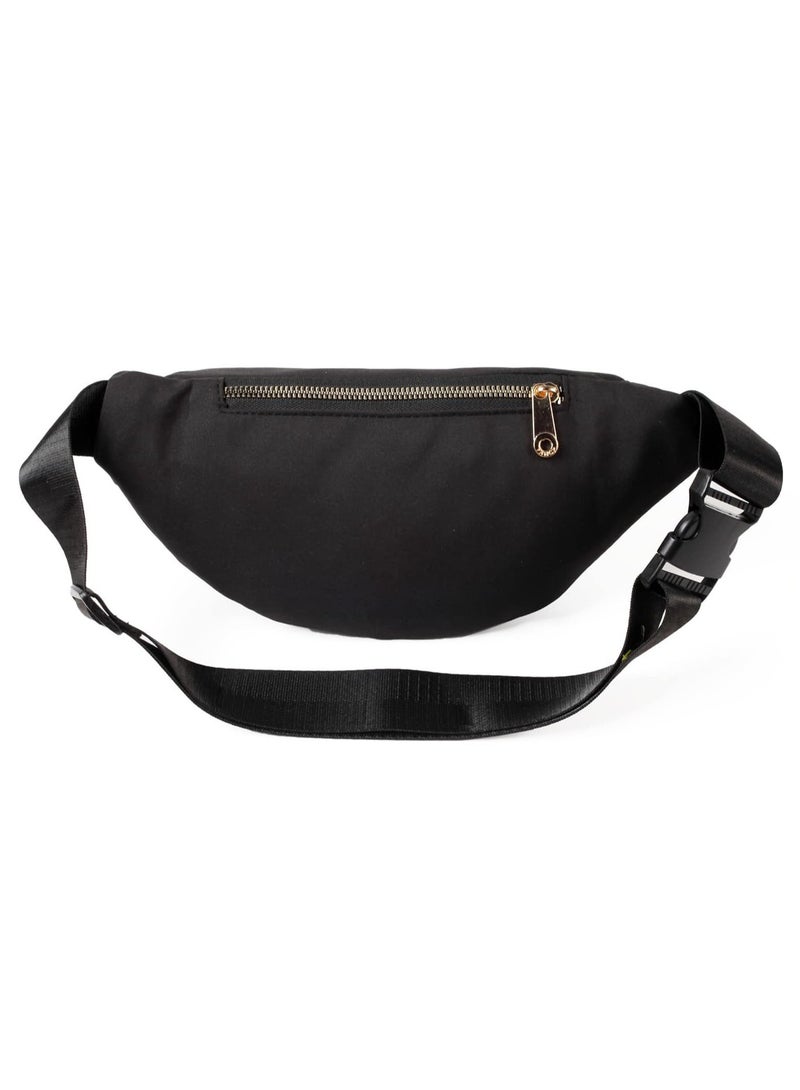 Generic Waist Pack for Men and Women Crossbody Waist Bag Pack Belt Bag Wallet for Travel Walking Running Hiking Cycling Outdoor Sports Easy Carry Any Phone Black - Image 3