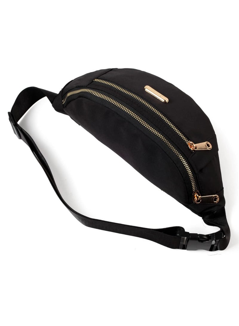 Generic Waist Pack for Men and Women Crossbody Waist Bag Pack Belt Bag Wallet for Travel Walking Running Hiking Cycling Outdoor Sports Easy Carry Any Phone Black - Image 4