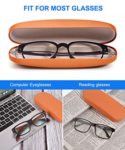 RayLove Unisex Hard Shell Eyeglasses Cases, Protective Case For Glasses(Orange) - Image 3