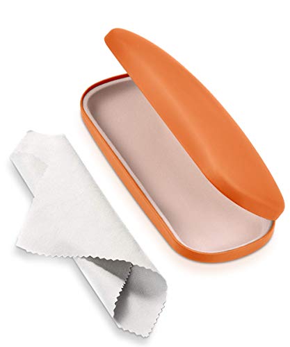 RayLove Unisex Hard Shell Eyeglasses Cases, Protective Case For Glasses(Orange) - Image 5