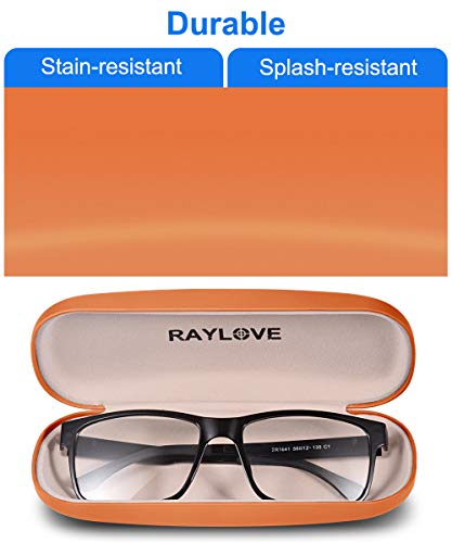 RayLove Unisex Hard Shell Eyeglasses Cases, Protective Case For Glasses(Orange) - Image 4