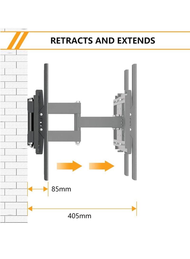 TV Stand/Television Stands for 26-75 Inch TV. Wall Mount TV Stand with Rugged Double Arm Bracket, Standard Load-bearing 26"-55", Maximum size 75 inch, Universal TV Stand Holds Up to 40kg. - Image 5