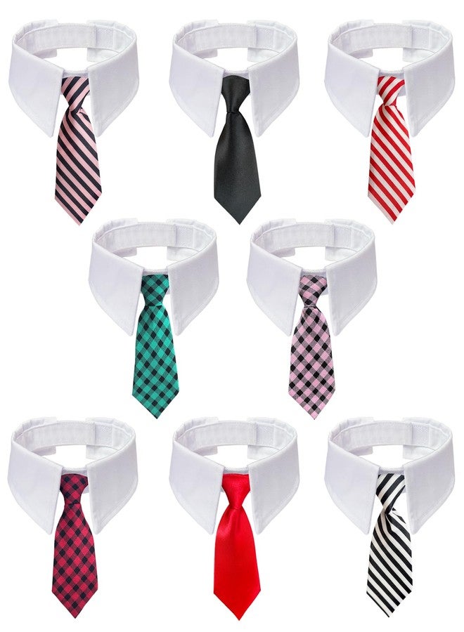 Koolmox Cat Tie Collar, KOOLMOX 8PCS Adjustable Bowtie Dog Collar with Cute Ties for Weddings Pet Tie Formal Wear, Tux Bowtie Pet Necktie Dog Neck Tie for Puppies Small Dogs - Image 1