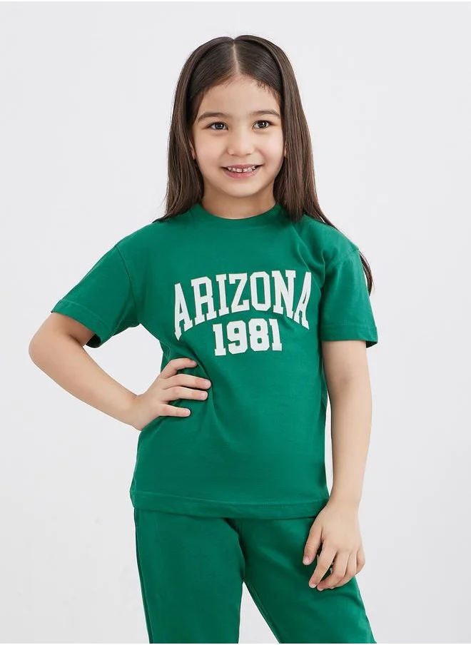 ستايلي Styli Arizona Print T-Shirt and Joggers Set