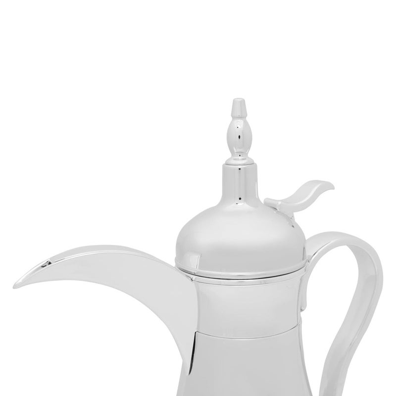 Soleter Vacuum Flask 0.7 Liter Chrome – Double-Walled Insulated Dallah-Style Flask with Carry Ring, Wide Mouth & Leak-Proof Cap - Image 3
