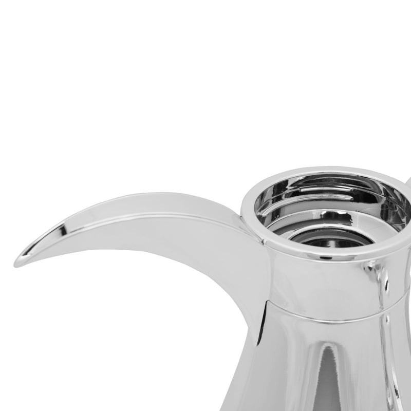 Soleter Vacuum Flask 0.7 Liter Chrome – Double-Walled Insulated Dallah-Style Flask with Carry Ring, Wide Mouth & Leak-Proof Cap - Image 4