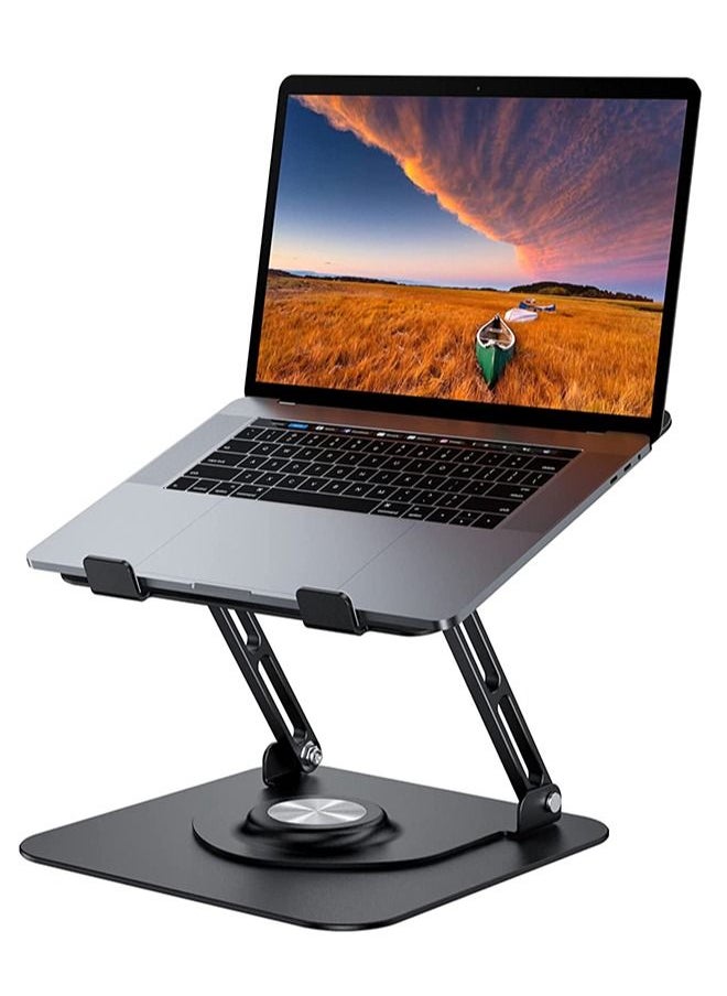 Zeemey - Laptop Stand for Desk, Adjustable Computer Stand with 360° Rotating Base, Ergonomic Laptop Riser for Collaborative Work, Foldable & Portable Laptop Stand, fits for All 10-16" Laptops - Image 1