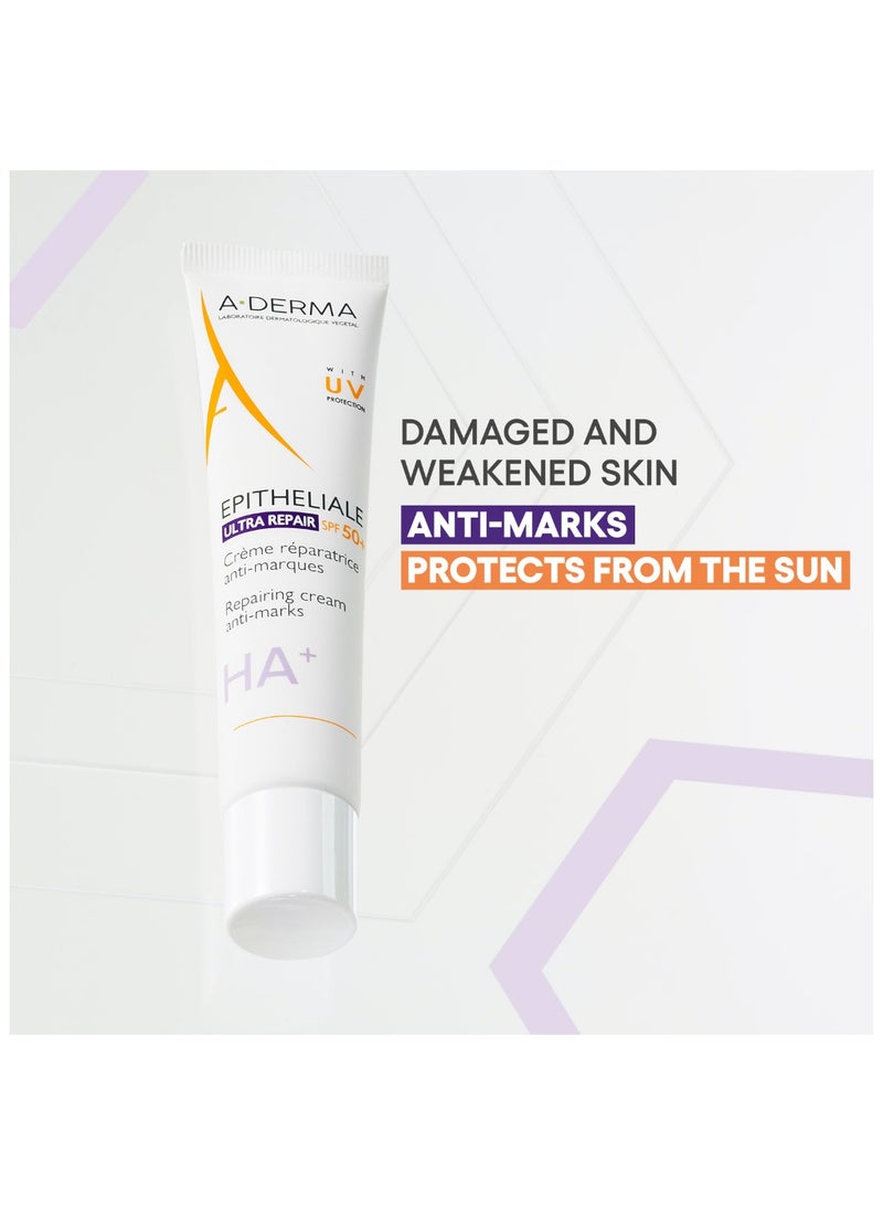 A-DERMA A Derma Epitheliale AH Ultra Repair Cream SPF50+ 100ml - Image 4