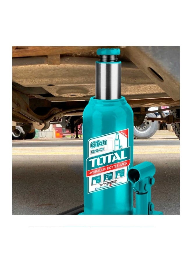 TOTAL 6 Ton Hydraulic Bottle Jack Heavy Duty Car Lifting Jack, 216-413mm Lift Range, Safety Valve, THT109062 - Image 3