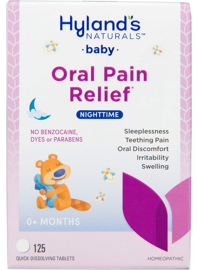 Hyland's Baby Nighttime Soothing Tablets with Chamomilla, Natural Relief of Oral Discomfort, Irritability, and Swelling, 125 Count - Image 1