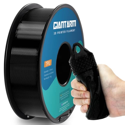 GIANTARM TPU Filament 1.75mm Flexible Soft 3D Printer Consumables Black,95A 1kg Spool (2.2 lbs.), Dimensional Accuracy +/- 0.05 mm - Image 1