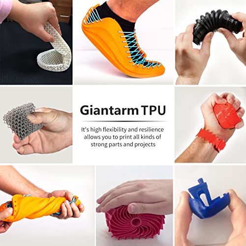 GIANTARM TPU Filament 1.75mm Flexible Soft 3D Printer Consumables Black,95A 1kg Spool (2.2 lbs.), Dimensional Accuracy +/- 0.05 mm - Image 5