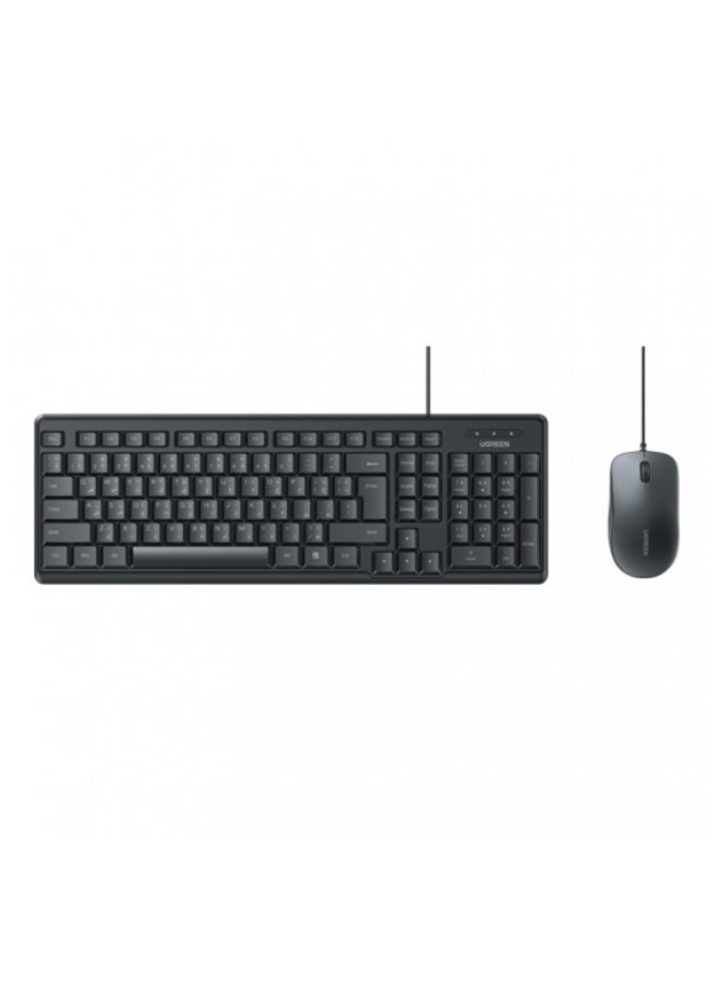 Ugreen USB Keyboard & Mouse Combo AR MK330 (55915) - Black - Image 1