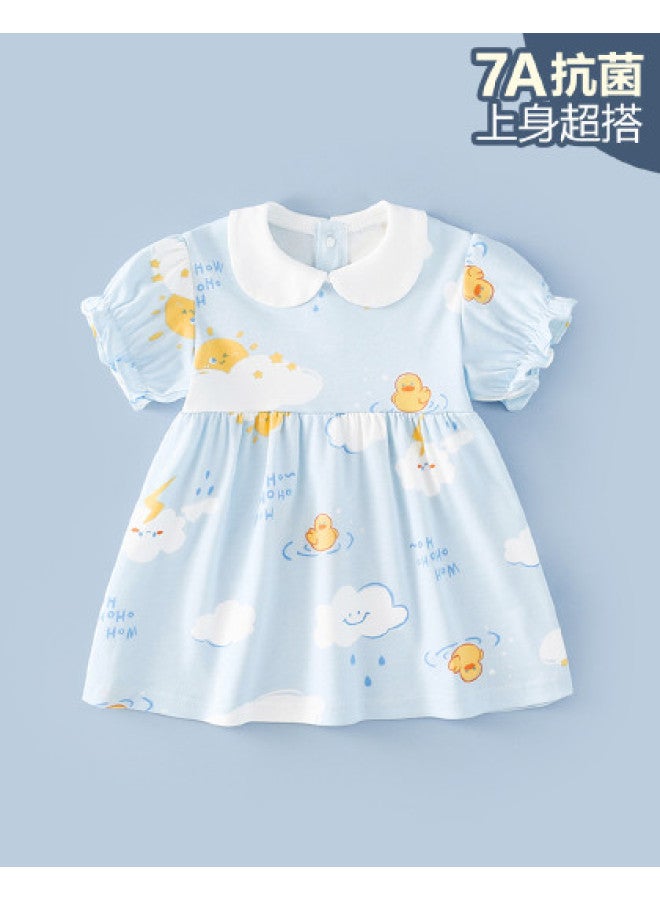 Doxiluka baby Girl Summer Dress, Thin Cotton Princess Dress For Toddlers, Cute Infant Dress - Image 1