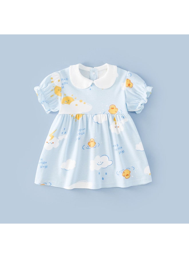 Doxiluka baby Girl Summer Dress, Thin Cotton Princess Dress For Toddlers, Cute Infant Dress - Image 2
