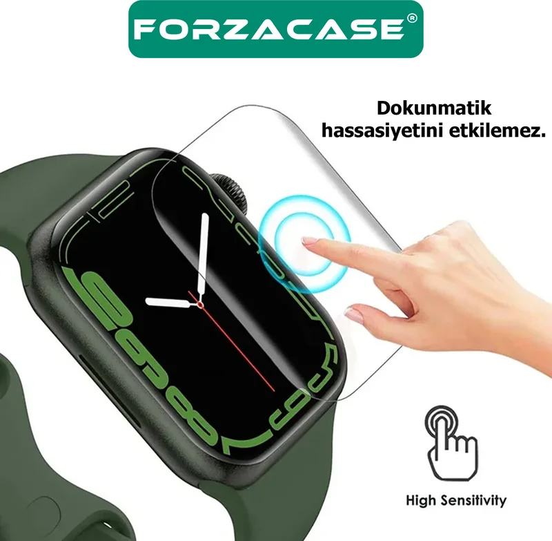 فورزاكاس Apple Watch 10 46MM Compatible Hydrogel Flexible Screen Protection Film 2 Pieces - FC250