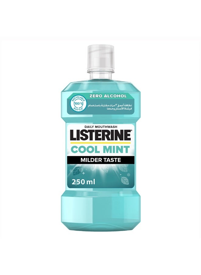 Listerine Zero Alcohol Cool Mint Milder Taste Mouthwash 250 ML - Image 2