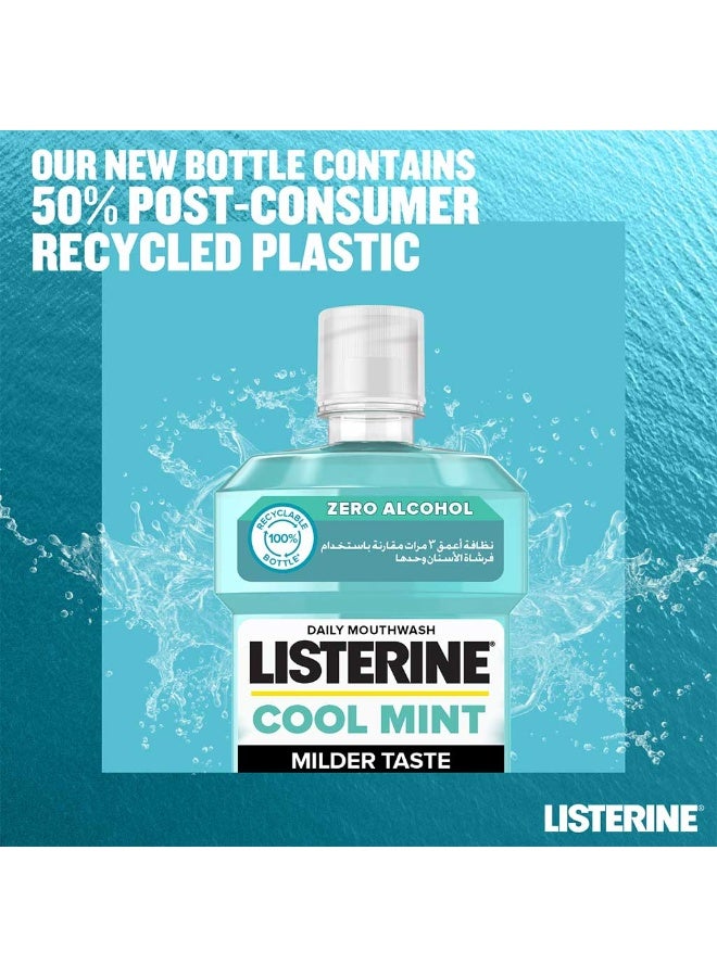 Listerine Zero Alcohol Cool Mint Milder Taste Mouthwash 250 ML - Image 3