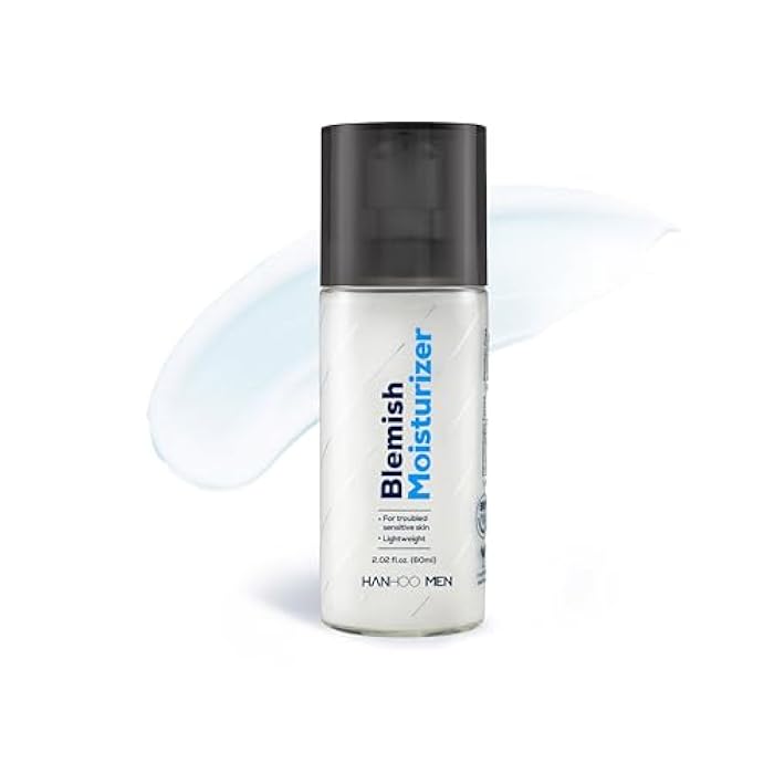 Hanhoo Men’s Blemish Moisturizer, 2.02 Fl. Oz., with Bamboo, Hyaluronic Acid, and Green Tea, Non-greasy Daily Facial Moisturizer, Post-Shave Care, For Acne-Prone Skin, Korean Skincare - Image 1