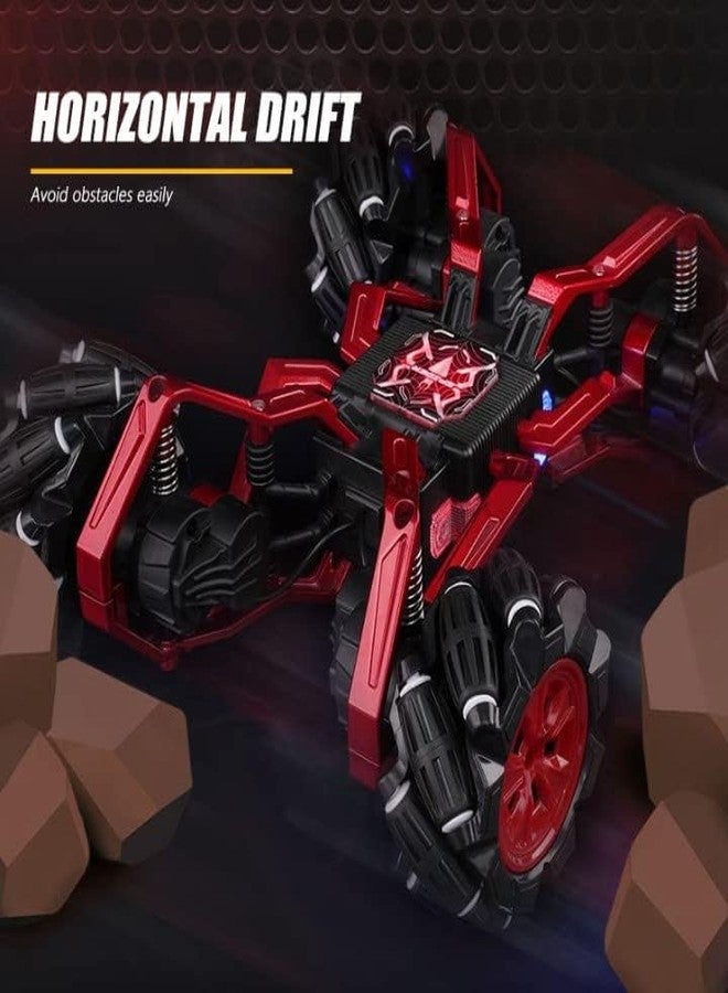 RAHU Stunt Spider Remote Control Car Double Side Drift Stunt Twisted car Spider Car 2.4G Drift Radio Control Monster Skeleton Toys Climbing Light Music Toys Car for Kids - Image 4