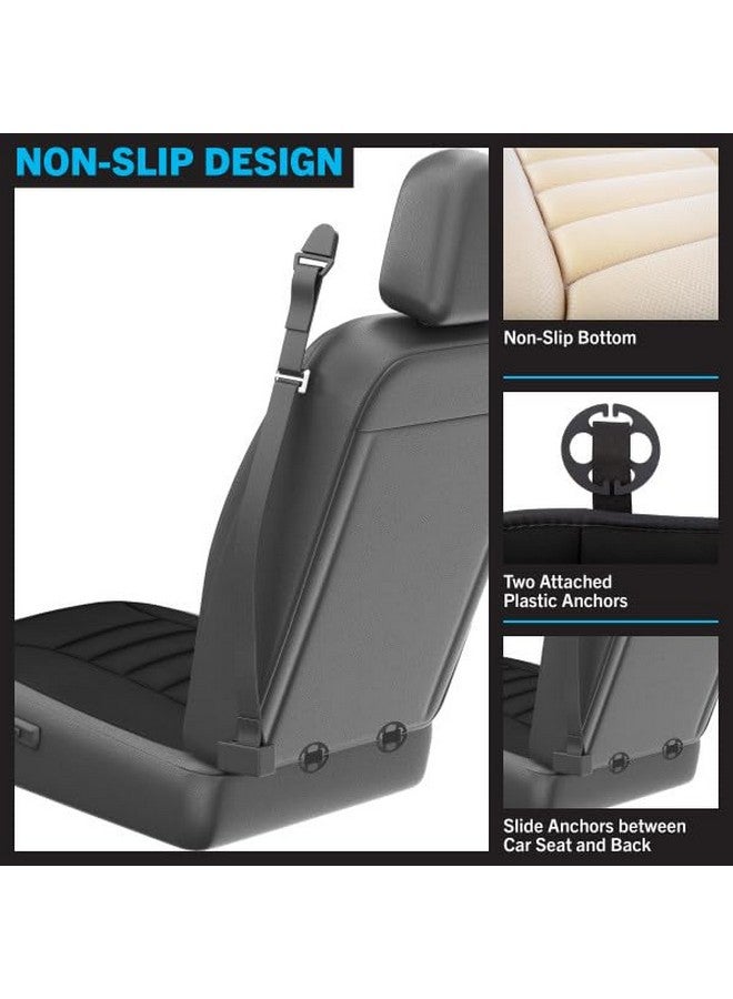 Stalwart Car Seat Cushion - 1.2-Inch-Thick Memory Foam Seat Pad with Plastic Anchors and Non-Slip Bottom for Auto, Office Chair, or Home (Black) - Image 3