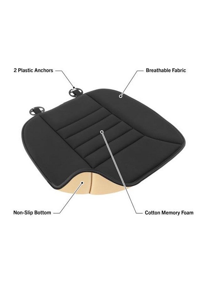 Stalwart Car Seat Cushion - 1.2-Inch-Thick Memory Foam Seat Pad with Plastic Anchors and Non-Slip Bottom for Auto, Office Chair, or Home (Black) - Image 5
