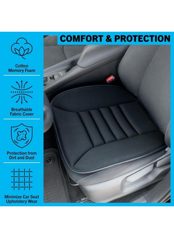 Stalwart Car Seat Cushion - 1.2-Inch-Thick Memory Foam Seat Pad with Plastic Anchors and Non-Slip Bottom for Auto, Office Chair, or Home (Black) - Image 2