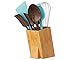 Comfify Bamboo Utensil Holder For Countertop - Large Upright Modern Organizer - Utensil Crock for Kitchen Counter by - Image 2