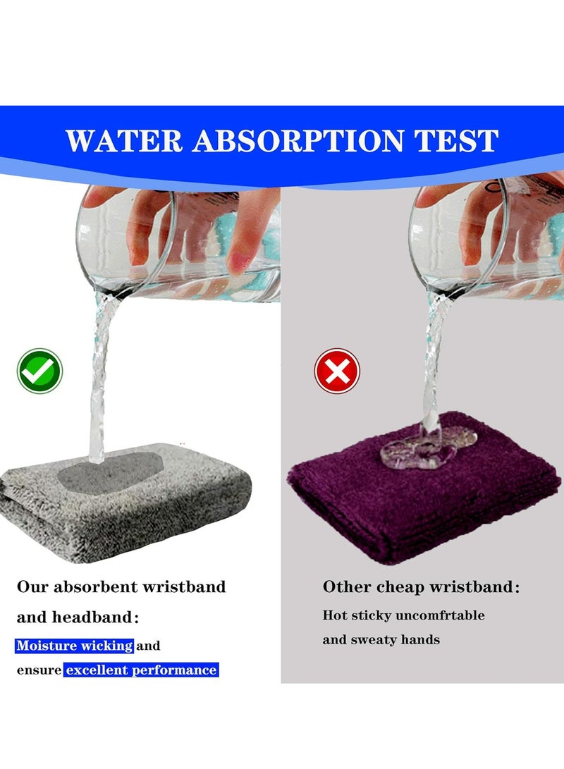 أوزيغالور طقم عصابات عرق مكون من 6 قطع، طقم عصابات رأس رياضية، 4 عصابات للمعصم و2 عصابات للرأس للتمرين. - Image 3