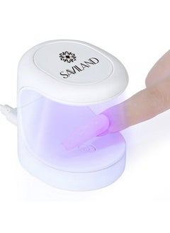 Saviland Mini Nail Lamp Quickdry Gel Nail Lamp 16W Portable U V Light For Easy And Fast Nail Extension U V Led Curing Lamp For Manicure Starters Diy Nail Art  - Image 1