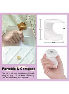 Saviland Mini Nail Lamp Quickdry Gel Nail Lamp 16W Portable U V Light For Easy And Fast Nail Extension U V Led Curing Lamp For Manicure Starters Diy Nail Art  - Image 3
