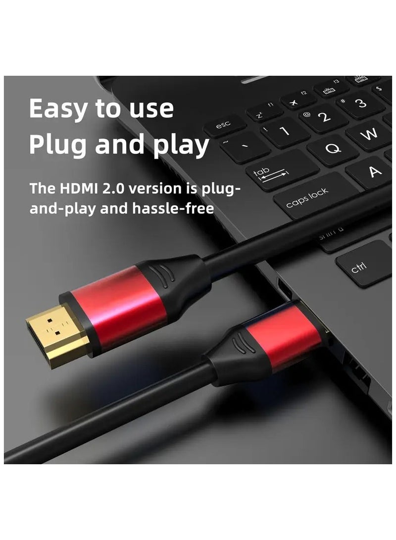 HIAS HDMI Cable 4K 3M (10ft) – HDMI 2.0 High-Speed Braided Cord – Supports 4K@60Hz, HDR, 3D, 1080p – Ultra HD Compatible with PS5, PS4, Xbox Series X/S, Nintendo Switch, MacBook Pro, Smart TV, PC, Laptop & More - Image 2