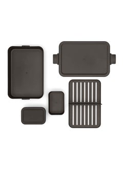 brabantia Brabantia Make & Take Lunch Box Bento Large Plastic Dark Grey 16.7x25.5x6.2 cm  - Image 1