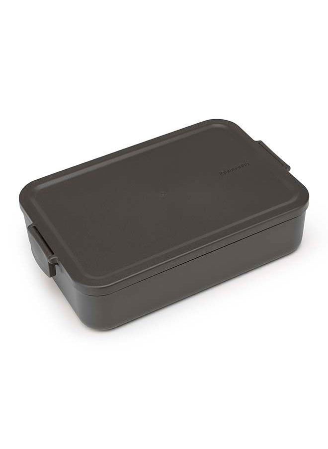 brabantia Brabantia Make & Take Lunch Box Bento Large Plastic Dark Grey 16.7x25.5x6.2 cm  - Image 2
