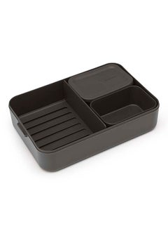 brabantia Brabantia Make & Take Lunch Box Bento Large Plastic Dark Grey 16.7x25.5x6.2 cm  - Image 3