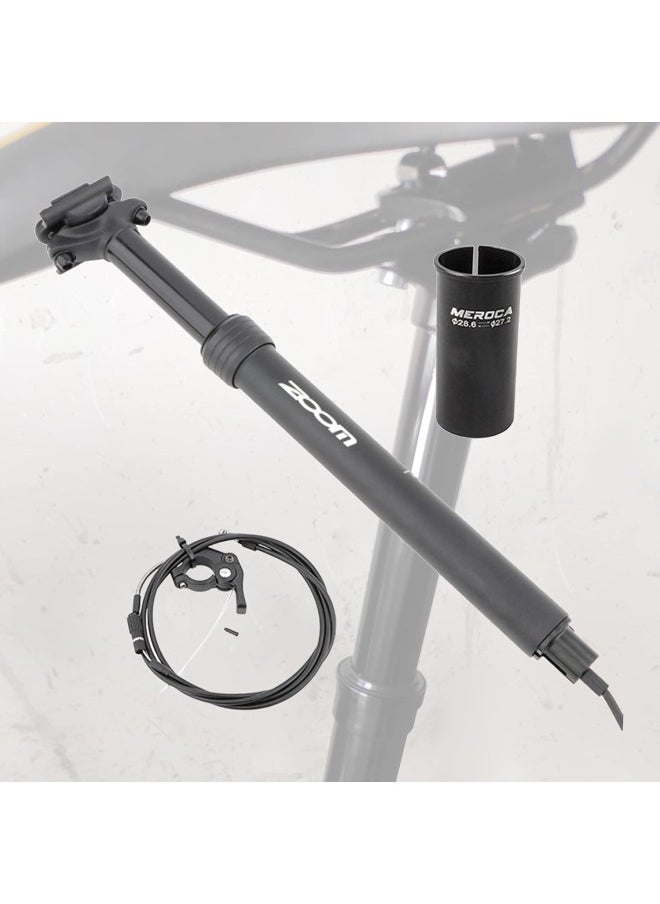 silvercnc - 27.2mm Bike Seat Post, Bicycle Saddle Tube, Mountain Road Bicycle Dropper Seatpost Hydraulic Lifting Remote Control Height Adjustable Seatpost Tube - Image 1