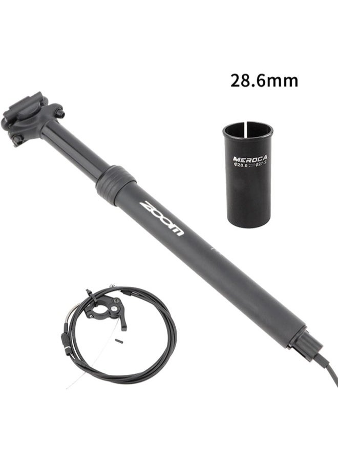 silvercnc - 27.2mm Bike Seat Post, Bicycle Saddle Tube, Mountain Road Bicycle Dropper Seatpost Hydraulic Lifting Remote Control Height Adjustable Seatpost Tube - Image 1