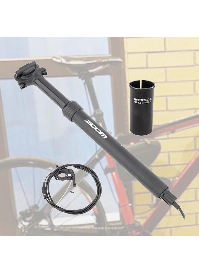 silvercnc - 27.2mm Bike Seat Post, Bicycle Saddle Tube, Mountain Road Bicycle Dropper Seatpost Hydraulic Lifting Remote Control Height Adjustable Seatpost Tube - Image 1