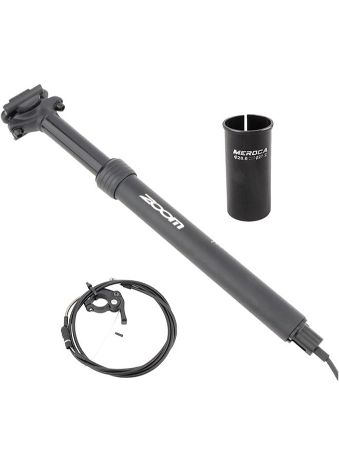 silvercnc - 27.2mm Bike Seat Post, Bicycle Saddle Tube, Mountain Road Bicycle Dropper Seatpost Hydraulic Lifting Remote Control Height Adjustable Seatpost Tube - Image 1