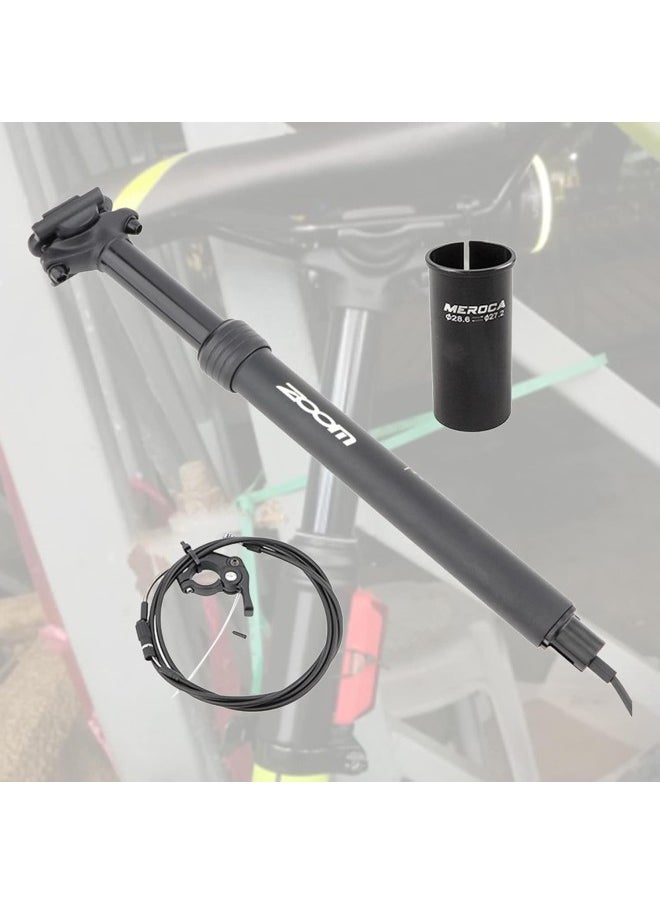 silvercnc - 27.2mm Bike Seat Post, Bicycle Saddle Tube, Mountain Road Bicycle Dropper Seatpost Hydraulic Lifting Remote Control Height Adjustable Seatpost Tube - Image 1