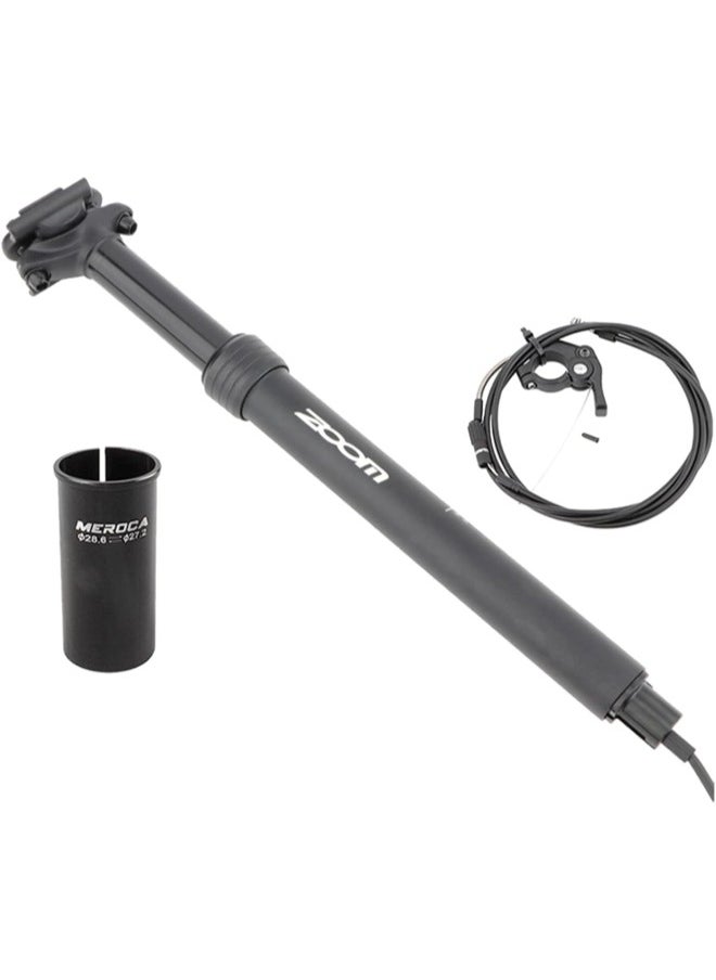 silvercnc - 27.2mm Bike Seat Post, Bicycle Saddle Tube, Mountain Road Bicycle Dropper Seatpost Hydraulic Lifting Remote Control Height Adjustable Seatpost Tube - Image 1