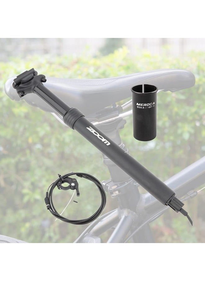 silvercnc - 27.2mm Bike Seat Post, Bicycle Saddle Tube, Mountain Road Bicycle Dropper Seatpost Hydraulic Lifting Remote Control Height Adjustable Seatpost Tube - Image 1