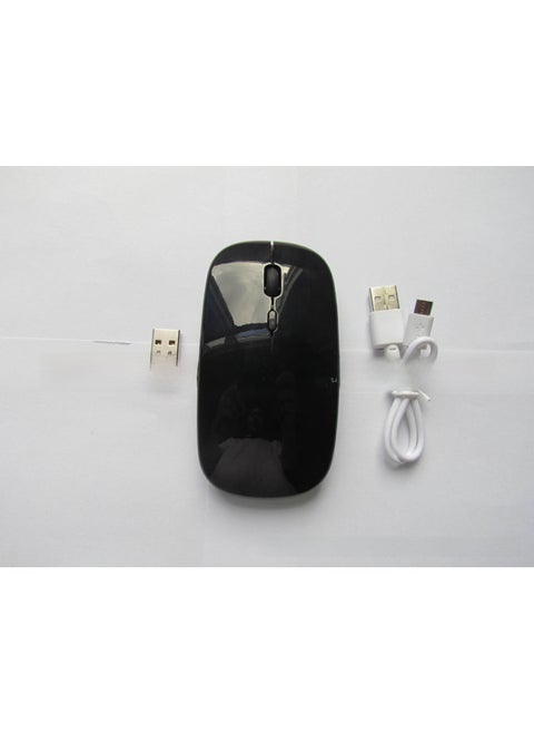 Wireless Optical Mouse 1600dpi High Resolution Usb Interface For Laptop Desktop Computer-Color:2.4g + Bluetooth Dual-mode Smooth Black