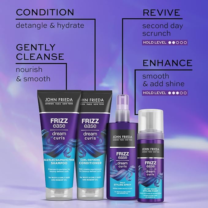 John Frieda John Frieda Frizz Ease Dream Curls Air Dry Waves Styling Foam 150ml Wave and Curl Enhancer Lightweight AntiFrizz Styling Foam  - Image 4