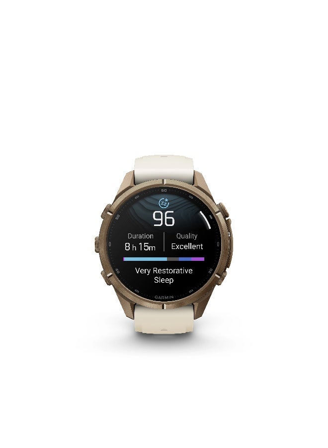 جارمين Garmin Fenix 9 Pro - 43 mm - Titanium with Fog Grey band Titanium with Fog Grey band - Image 4