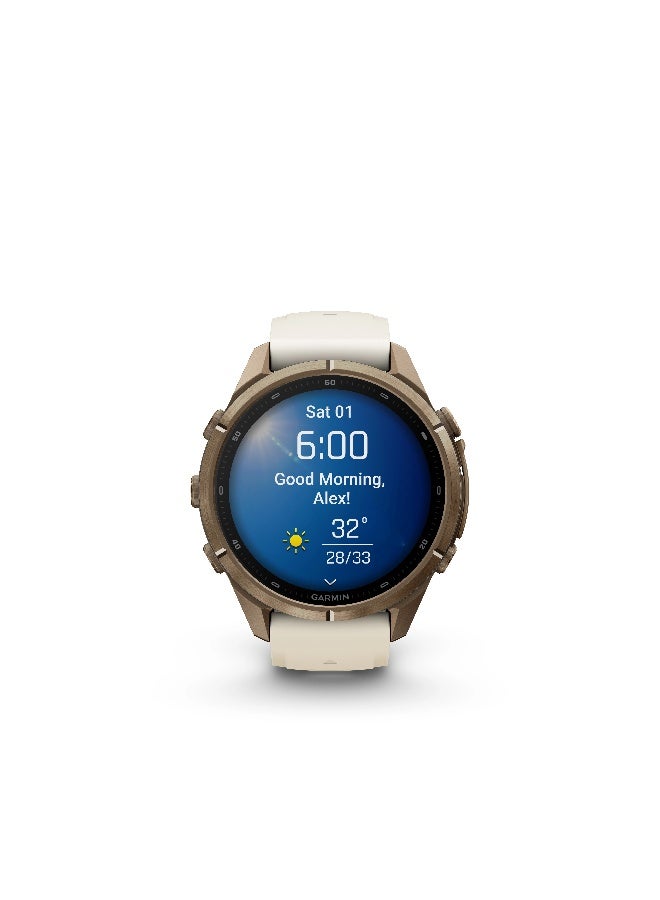 جارمين Garmin Fenix 9 Pro - 43 mm - Titanium with Fog Grey band Titanium with Fog Grey band - Image 3