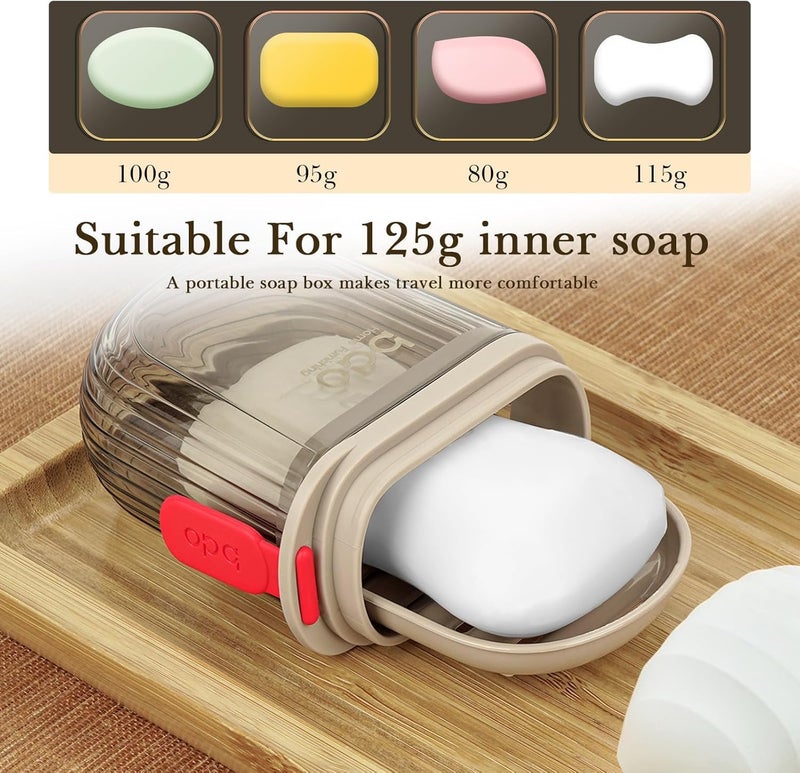 WEZOSHINET plastic Travel Soap Case Leakproof Soap Container with Lid Portable Soap Holder for Traveling Soap Dish for Bathroom Gym School Camping Vacation Outdoor Transparent Pack of 1 - Image 5