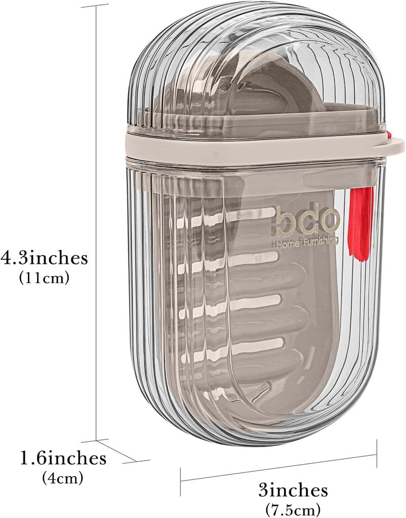 WEZOSHINET plastic Travel Soap Case Leakproof Soap Container with Lid Portable Soap Holder for Traveling Soap Dish for Bathroom Gym School Camping Vacation Outdoor Transparent Pack of 1 - Image 3
