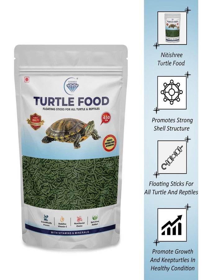 طعام نيتيشري للسلاحف | غني بالبروتين والخضراوات والسبيرولينا | نمو صحي وتطور الصدفة | مدعم بمسحوق السمك والروبيان | غير ملوث وسهل الهضم - 450 غرام، مناسب لجميع مراحل الحياة - Image 4