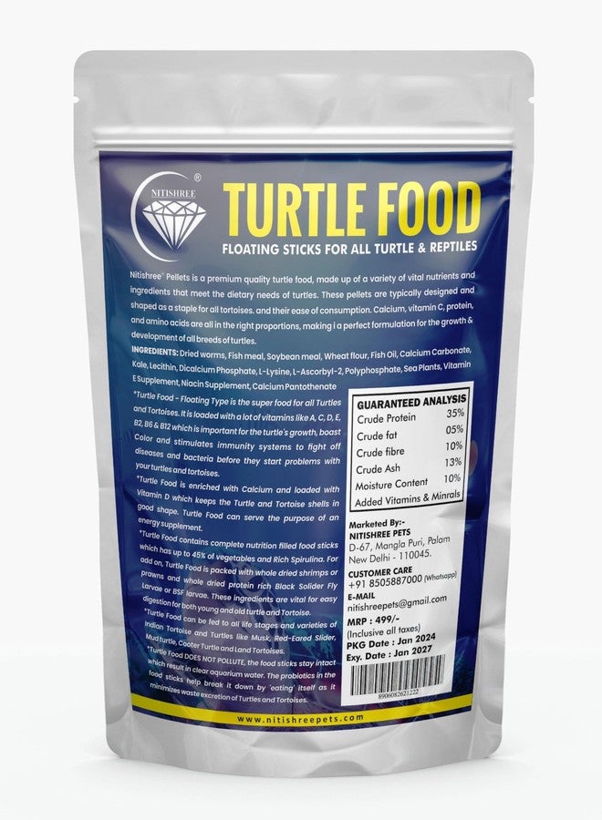 طعام نيتيشري للسلاحف | غني بالبروتين والخضراوات والسبيرولينا | نمو صحي وتطور الصدفة | مدعم بمسحوق السمك والروبيان | غير ملوث وسهل الهضم - 450 غرام، مناسب لجميع مراحل الحياة - Image 5